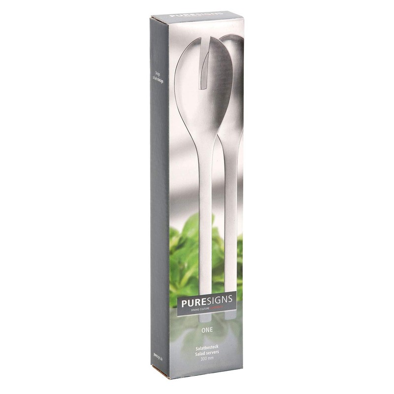 Puresigns One Extra Salad Servers Long 30 cm Stainless Steel