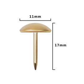 YOUOWO Push Pins Push Pins 120 Pieces Push Pins Pins Pins Clips Yellow Board Drum Tacks Fasteners Decorative Nails Antique Sofa Shoes Door Decoration 11 x 17mm