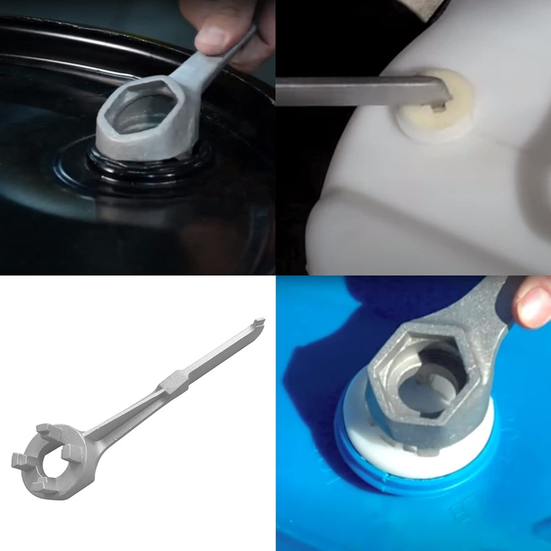 WINTOWIN Aluminum Drum Wrench, Drum Plug Bung Wrench for Opening