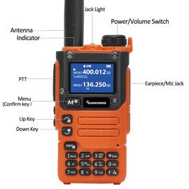Quansheng UV-K5(8)/K6 200 Channel Two-Way Radio, Long Range Walkie Talkie with NOAA Weather Alerts and Weather Scan, FM/AM/Air Band Radio(RX), VOX, VHF UHF Ham/Amateur Radio