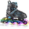 KAQINU Adjustable Inline Skates, Outdoor Inline Skates with Full Illuminating