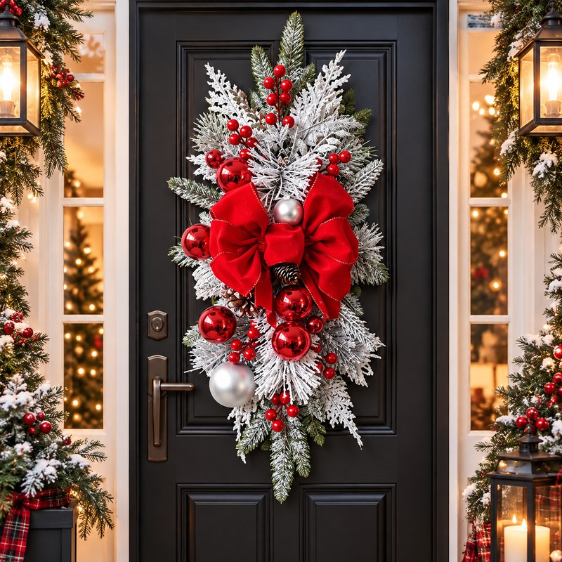 Christmas Wreath for Holiday Décor – Festive Greenery with Optional