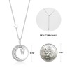 LOCIBLO Moon and Star Initial Necklaces for Women 925 Sterling