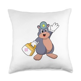 Mole Nurse First aid kit Throw Pillow