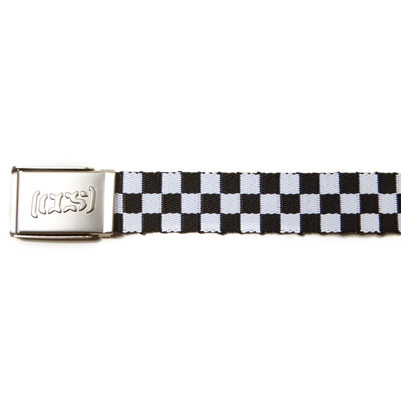 [CCS] Silver Logo Buckle Belt - Checkerboard