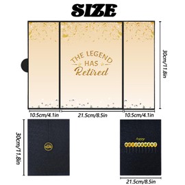 Crenics Black and Gold Retirement Party Decorations for Women or Men, Creative Retired Guest Sign in Book Alternative, The Legend Has Retired Signature Book 18" x 12", Awesome Retirement Gifts