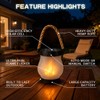 kaliqo Solar Lantern Outdoor Lights, Realistic Dancing Flame Effect, Solar