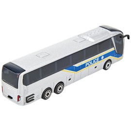 Majorette 212053159 Police Man City Toy Bus with Freewheel and Suspension Metal Body, 13 cm Long, for Children from 3 Years, Delivery 1 Piece, Multicoloured