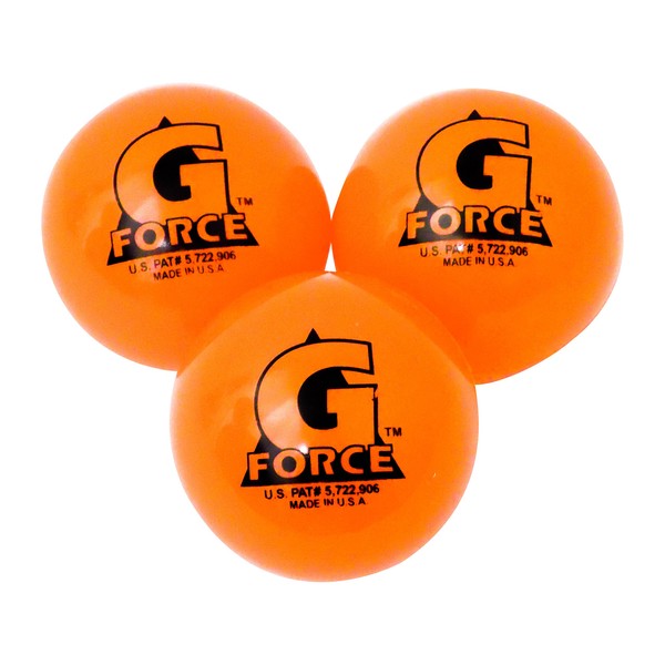 Mylec Warm Weather Liquid Filled G-Force Hockey Balls, (Pack of 3) ORANGE