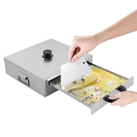SNKOURIN Rice Noodle Roll Steamer, Cantonese Rice Noodle Rolls Machine, Stainless Steel Steamed Vermicelli Roll Steamer with Extra Steam Tray for Commercial and Home
