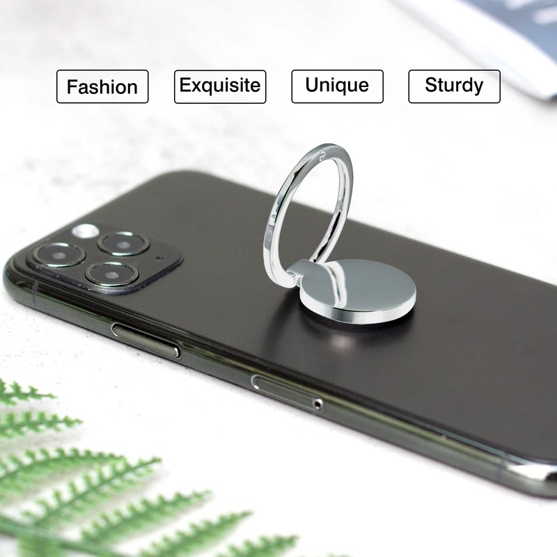 [2 Pack] Round Ultra-thin Cell Phone Ring Holder Stand,360 Degree