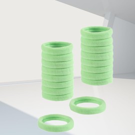 20Pcs Hair Ties Suitable for Small Ponytails and Braids, Reusable, Snag-free, Nylon Elastics Premium Hair Bands of Green