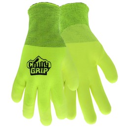 Chilly Grip Red Steer Water Resistant A319-XXL Hi-Vis Yellow Heavyweight Thermal Lined Full-Fingered Work and General Purpose Gloves (3 Pair Packs) (Large)