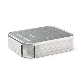 (35 Pack) Premium Lids for Chafing Pans 9" x 13" Half Deep Pans l Top Choice Disposable Heavy Duty Aluminum Foil Tin Pan Lid Perfect for Roasting Potluck Catering Party BBQ Baking Cakes Pie