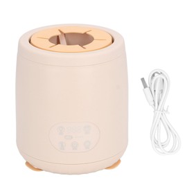 Automatic Baby Milk Bottle Shaker Heating 5 Levels Timing 360 Degree Rotating USB Rechargeable Baby Milk Bottle Mixer Beige