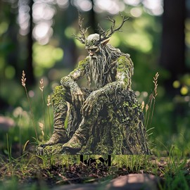 PANYIXUAN Outdoor Garden Decoration Weatherproof Troll 23 x 30 cm 2D Acrylic Fairy Garden Figure (Green)