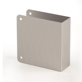 Naubea Door Knob Reinforcement Plate, Satin Nickel, Fits 1-3/8" Doors, Lock and Knob Cover, Deadbolt Cover, Reinforce and Repair Wood or Metal Doors