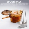 Ksrnsne Stainless Steel Spoon Rest Holder,Long Handle Vertical Saving Soup