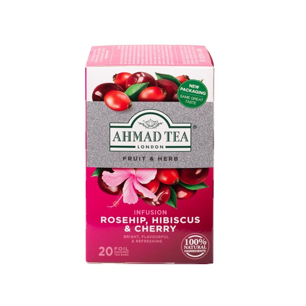 Ahmad Tea Ahmad Tea Herbal Tea, Rosehip, Hibiscus, & Cherry,