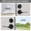 Exterior Door Lock Set,Combo Lock-Heavy Duty Black Door Handle and