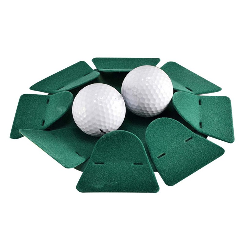 Haosie Putting Mat Indoor Golf, Flocking Surface Golf Hole, Green