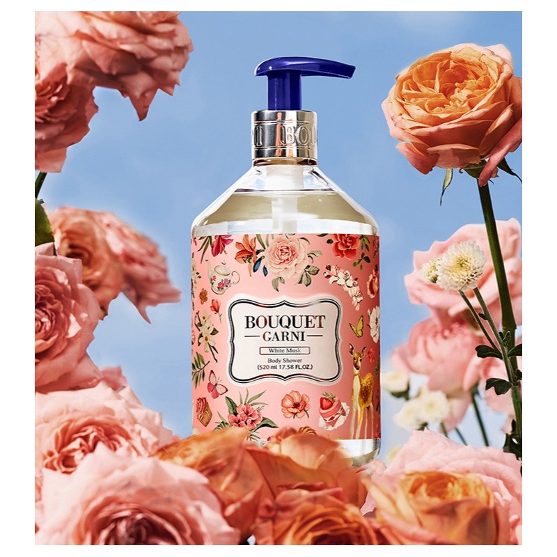Bouquet Garni White Musk Body Shower + Body Lotion Set,