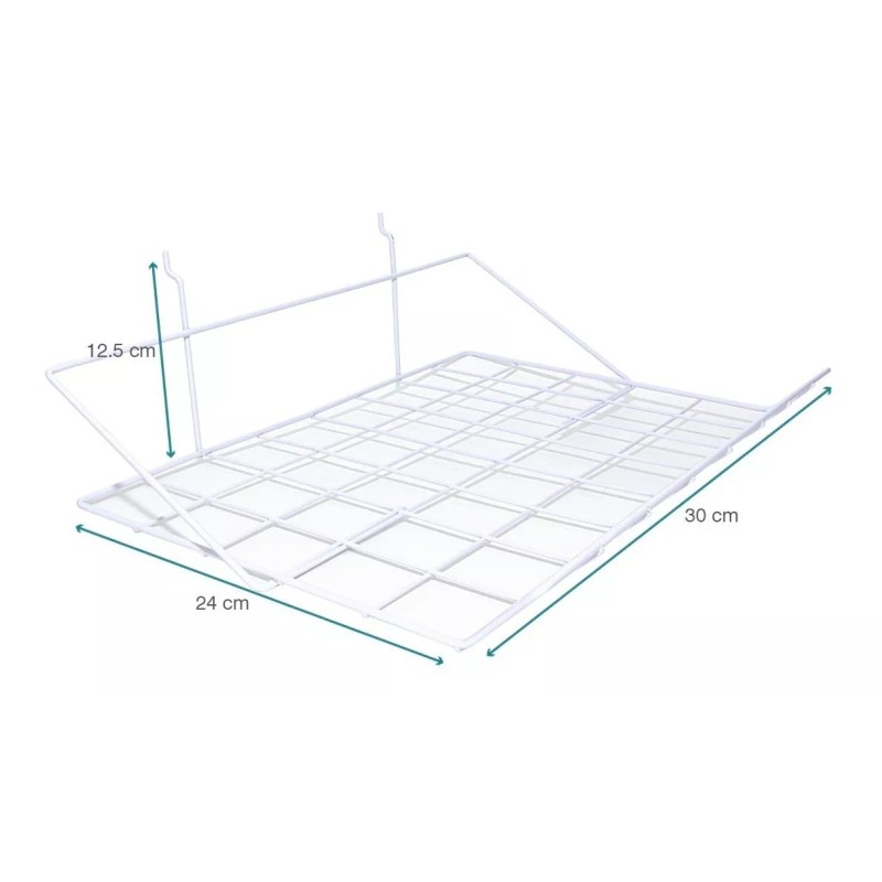Exhivit Repisa Exhibidor De Alambron P/panel Ranurado Paq /10pzs