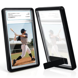 DEDC PSA Slab Case with Foldable Stand, Metal Graded Card Protector for PSA/CGC/BGS Slab, Card Display and Guard, Slab Bumper with UV Protection for Baseball Football Gaming Sports Cards 1-Pack