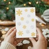 JarThenaAMCS 500Pcs Winter Paper Sticker Glitter Snowflake Envelope Seal Sticker