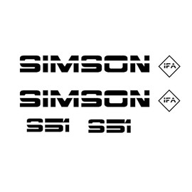 Simson Street Edition Sticker Set Small Design 6-Piece
