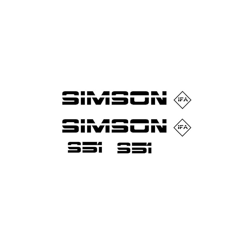 Simson Street Edition Sticker Set Small Design 6-Piece