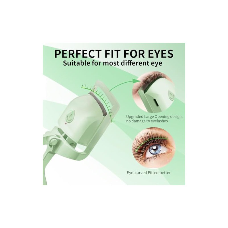 Heated Eyelash Curler for Women, USB Rechargeable Lash Curling Beauty