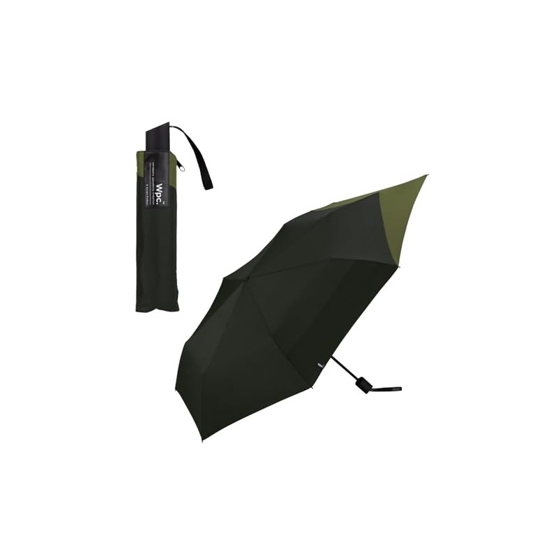 Wpc. UX004-931-002 Folding Umbrella, Back Protection FOLDING Black x Khaki,