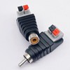 AQUALOACH Speaker Wire RCA Converter Adapter 6 Pack (3 Male