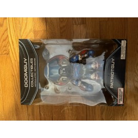 Doom Doomguy Action Figure PVC 9" Tall Guy + E1M1 Hangar Theme Patriot Guy