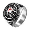 Knight Templar Cross Ring for Men: Stainless Steel Put On