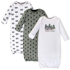 Touched by Nature Baby Organic Cotton Gowns, Happy Camper, Preemie-Newborn