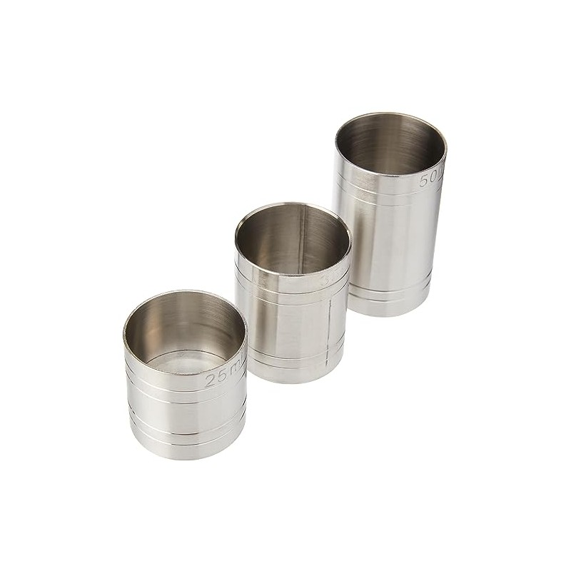 Beamount THIM3 Thimble Bar Measures Bundle Set, Stainless Steel, Silver,