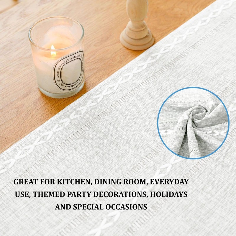 YSJCHEBS 1 Piece Tassel Table Runner, Table Runner Decoration in