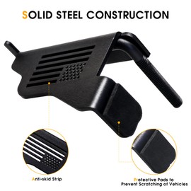 Bestaoo Metal Steel Front Door Foot Pegs Rest Pedals for 2007-2017 Jeep Wrangler JK JKU Accessories - 1 Pair