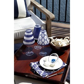 di Potter WS132 Nantucket Paper White Wine Glass Shade, Navy (Pack of 6)