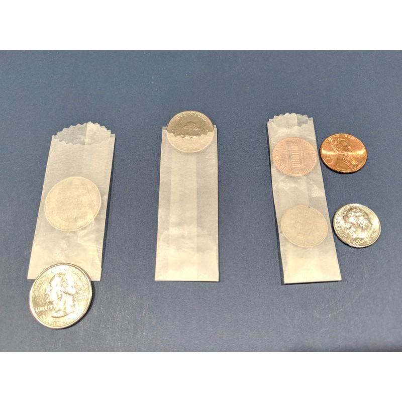 Mini Glassine Wax Paper Bag (Red, Large, 500 Count)