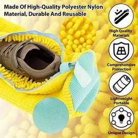 SANHIGHEND Pack of 2 Anti-deformation Laundry Net Shoes, Shoe Wash Bag with 360° Cleaning Fluff, with Zip, Reusable Shoe Washing Bag for Washing Machines, Laundry Bag, Shoes, for All Shoe Types
