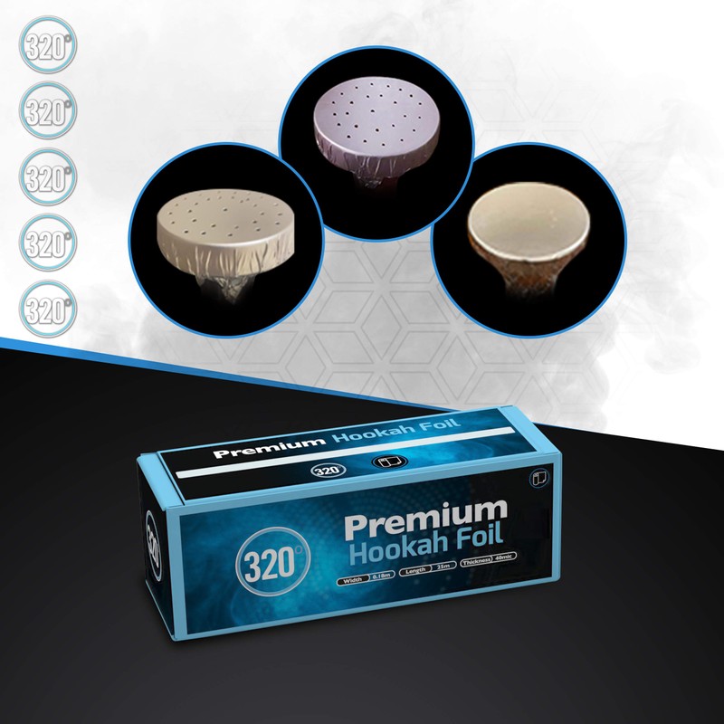 320º 320° Premium Hookah Aluminum Foil Extra Thick Heavy Duty