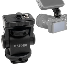 R015 Adjustable Ball Head Camera Angle Cold Shoe Monitor Holder with 1/4 Inch Screw Applicable Tripod Head Position for Video Recording Accessories