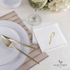 Luxe Party 112 Pack Hebrew Monogram Napkins| Hebrew Letters| Disposable|