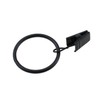 TAODAN 10PCS 1.26 Inch Black Stainless Steel Curtain Rings with
