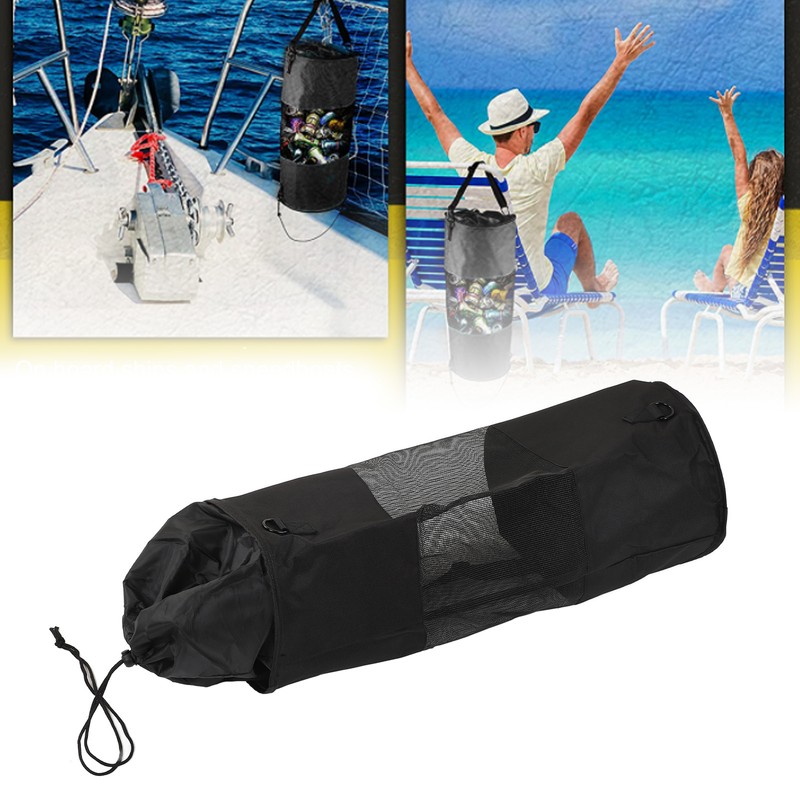 Boat Trash Bag Ventilated Mesh Wear Proof Large Capacity Foldable