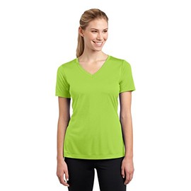 Sport-Tek Ladies PosiCharge Competitor V-Neck Tee XXL Lime Shock