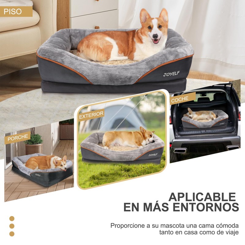 JOYELF Medium Memory Foam Dog Bed Orthopedic Dog Bed &